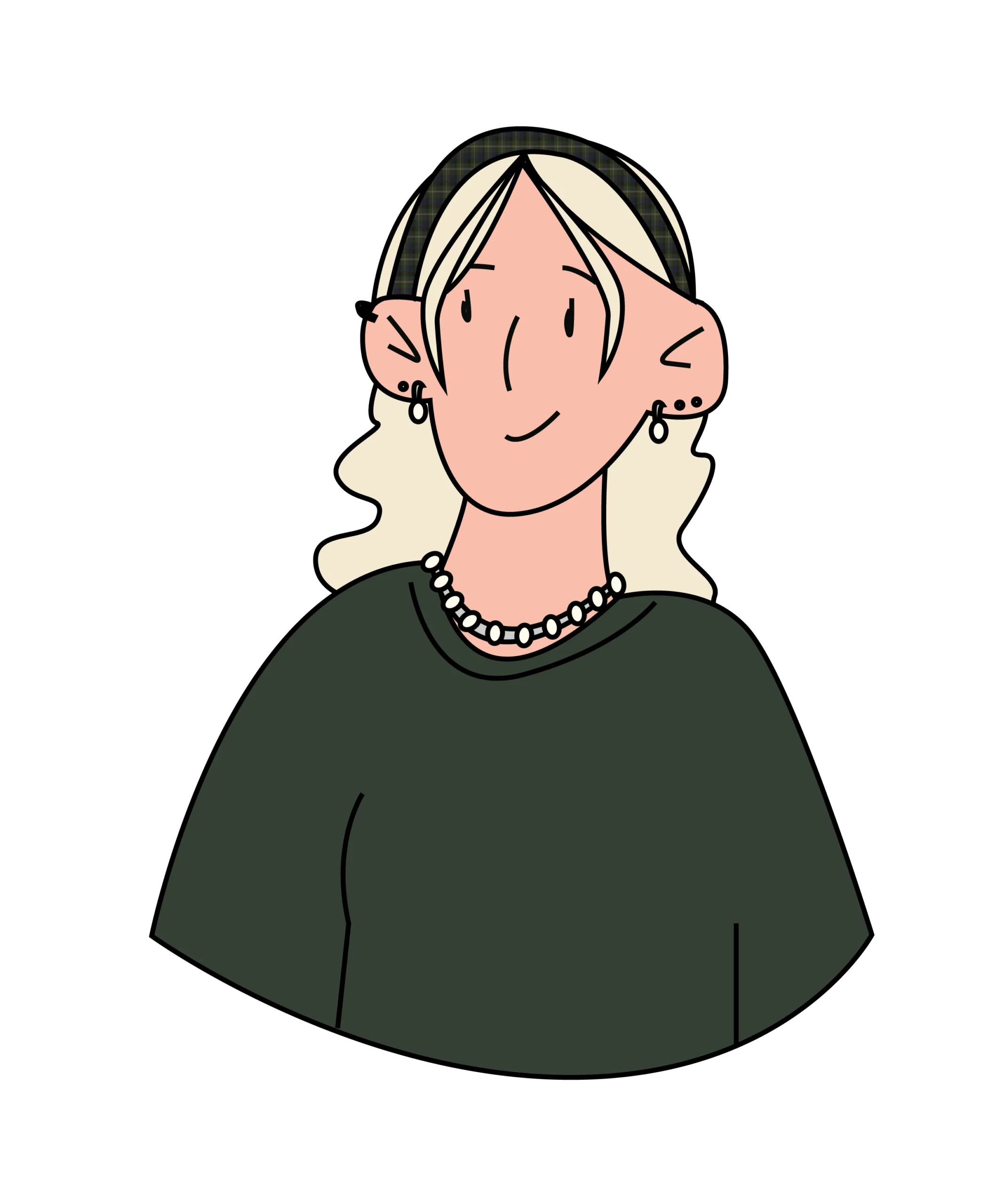 Professional illustration of Catherine, Polly Housekeeping's Co-Founder