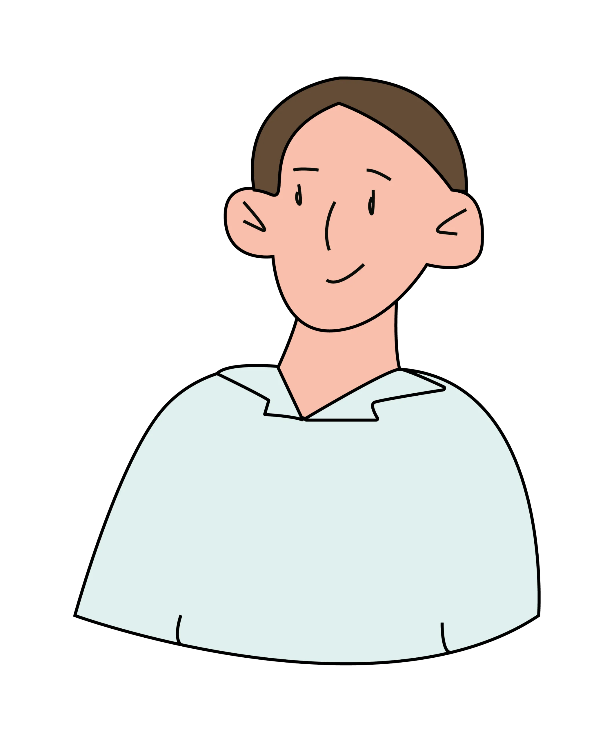 Charming illustration of Luke, Polly Housekeeping's skilled Head Housekeeper for our East London team